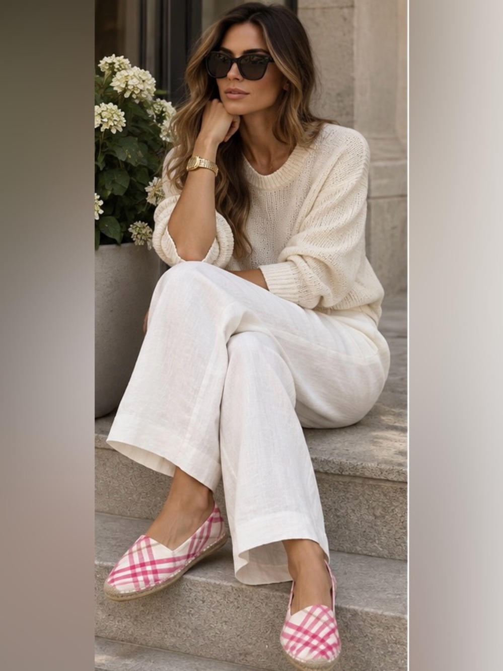 Burberry ALF Mews Check Espadrille Flats